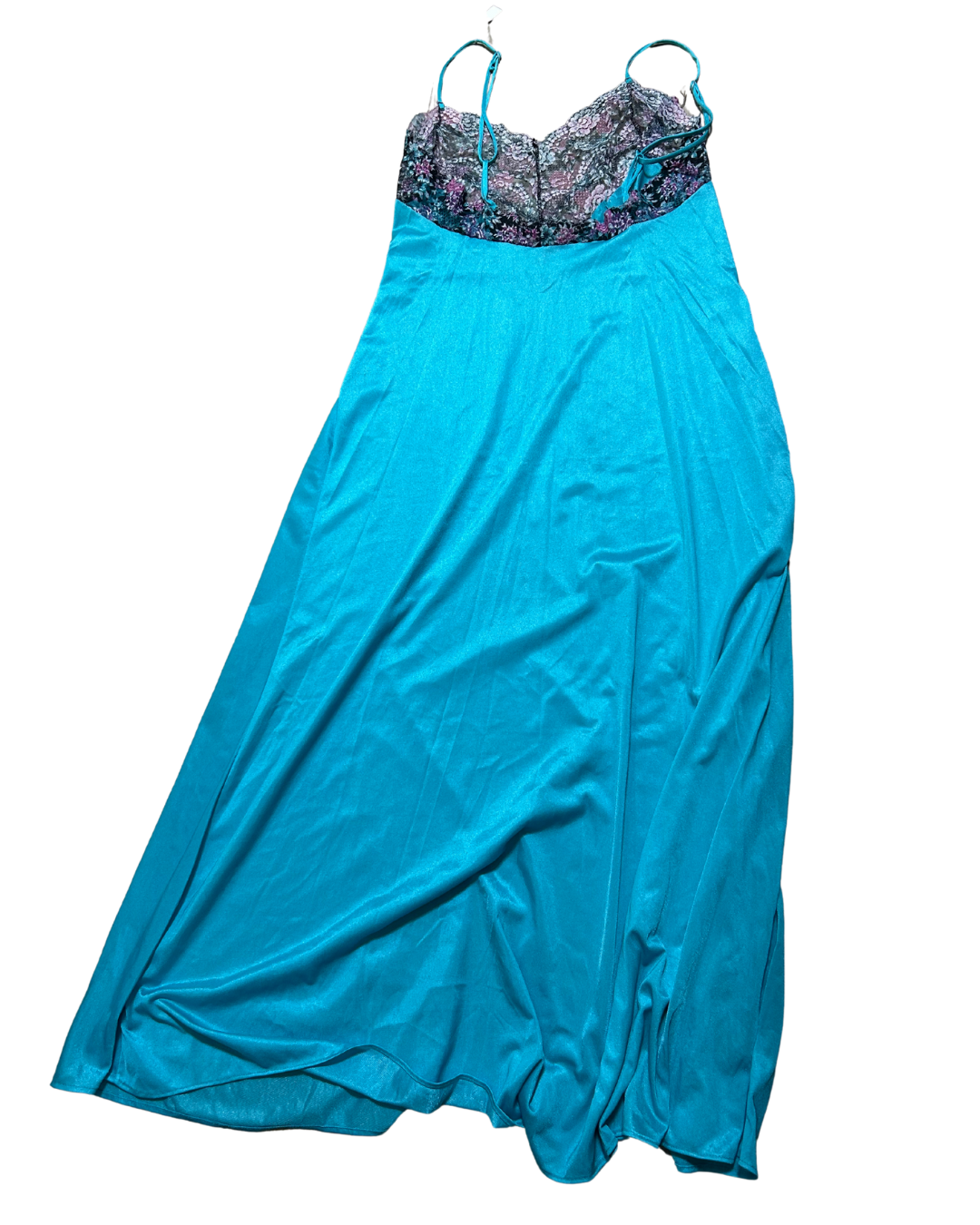 Blue Floral Detailed Dress