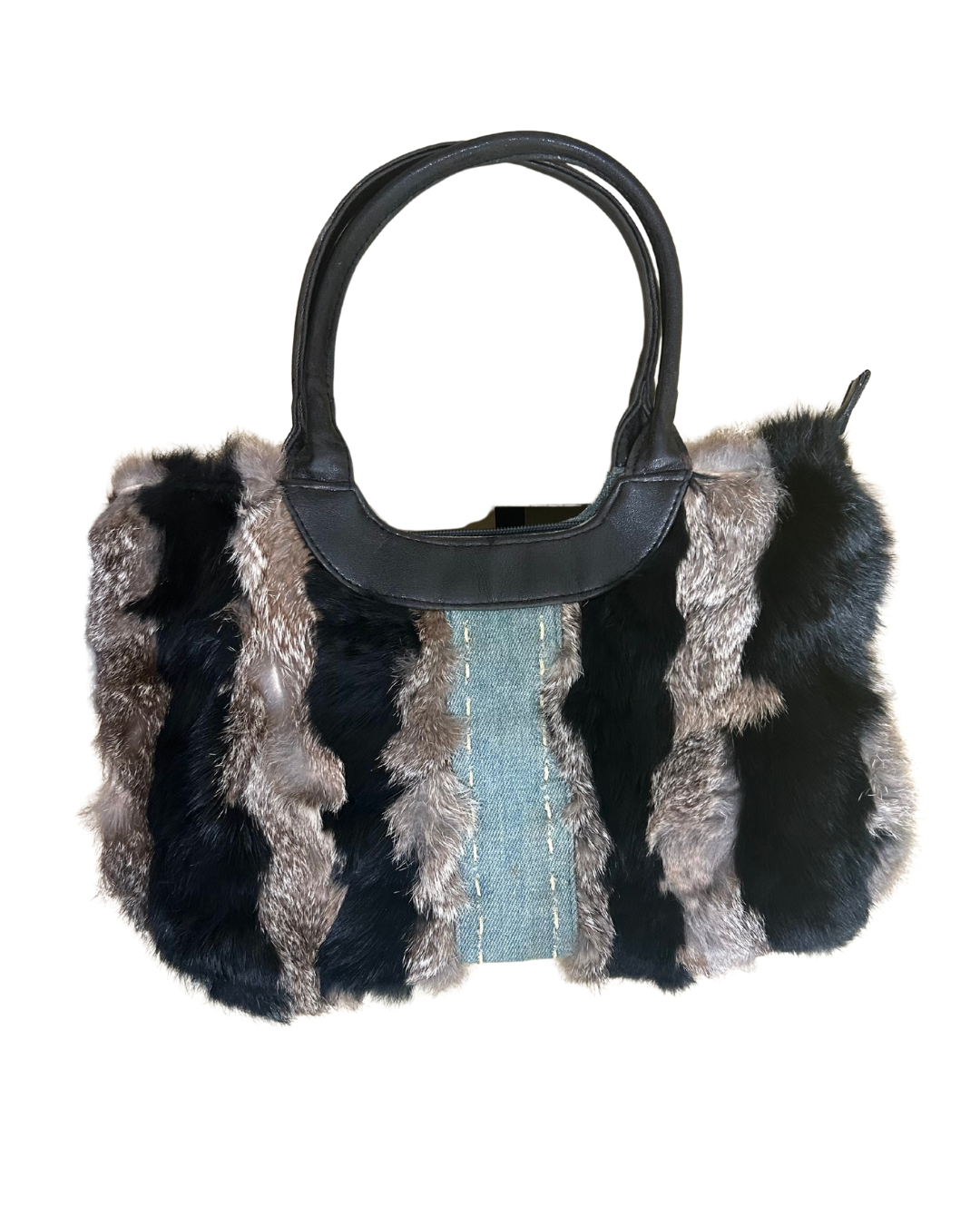 Denim and Fluffy Bag
