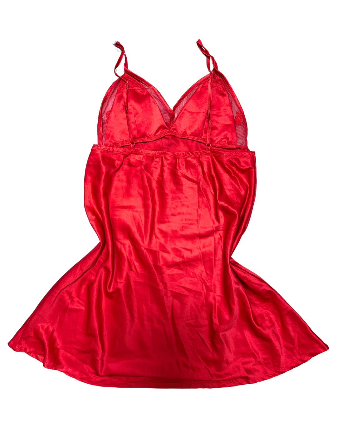 Red Chinese Detailed Cami Dress