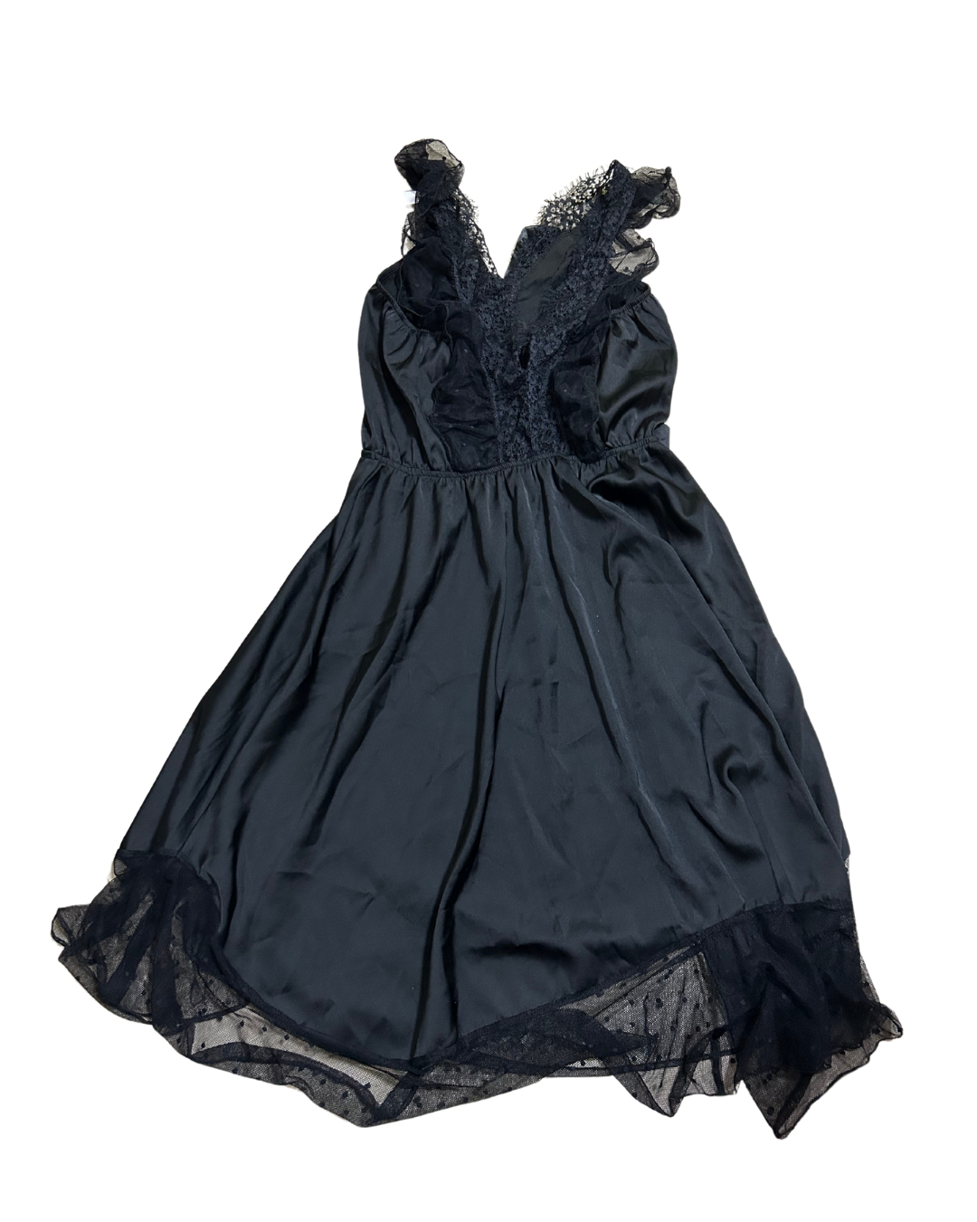 Black Lace V-Neck Dress