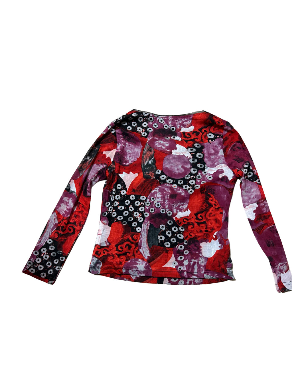 Vintage Black and Red Long Sleeves Top