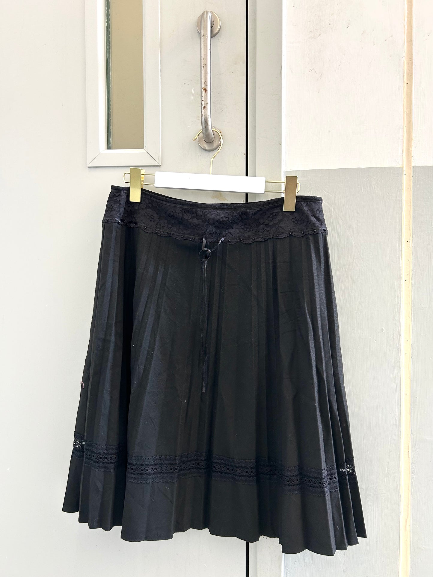 Black Lace Midi Skirt