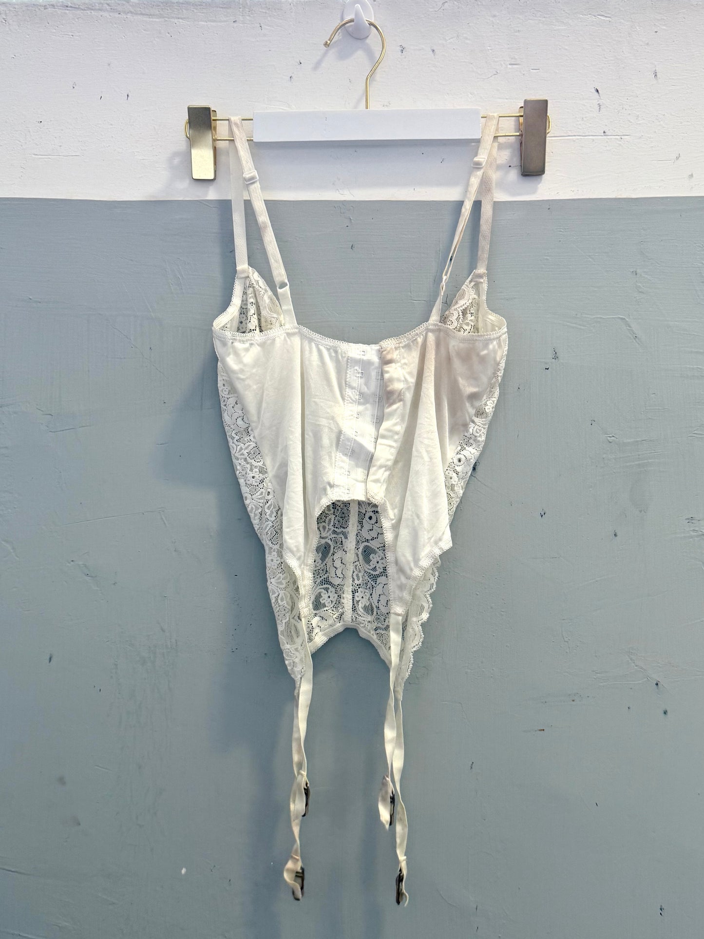 White Lace Lingerie Layering Top