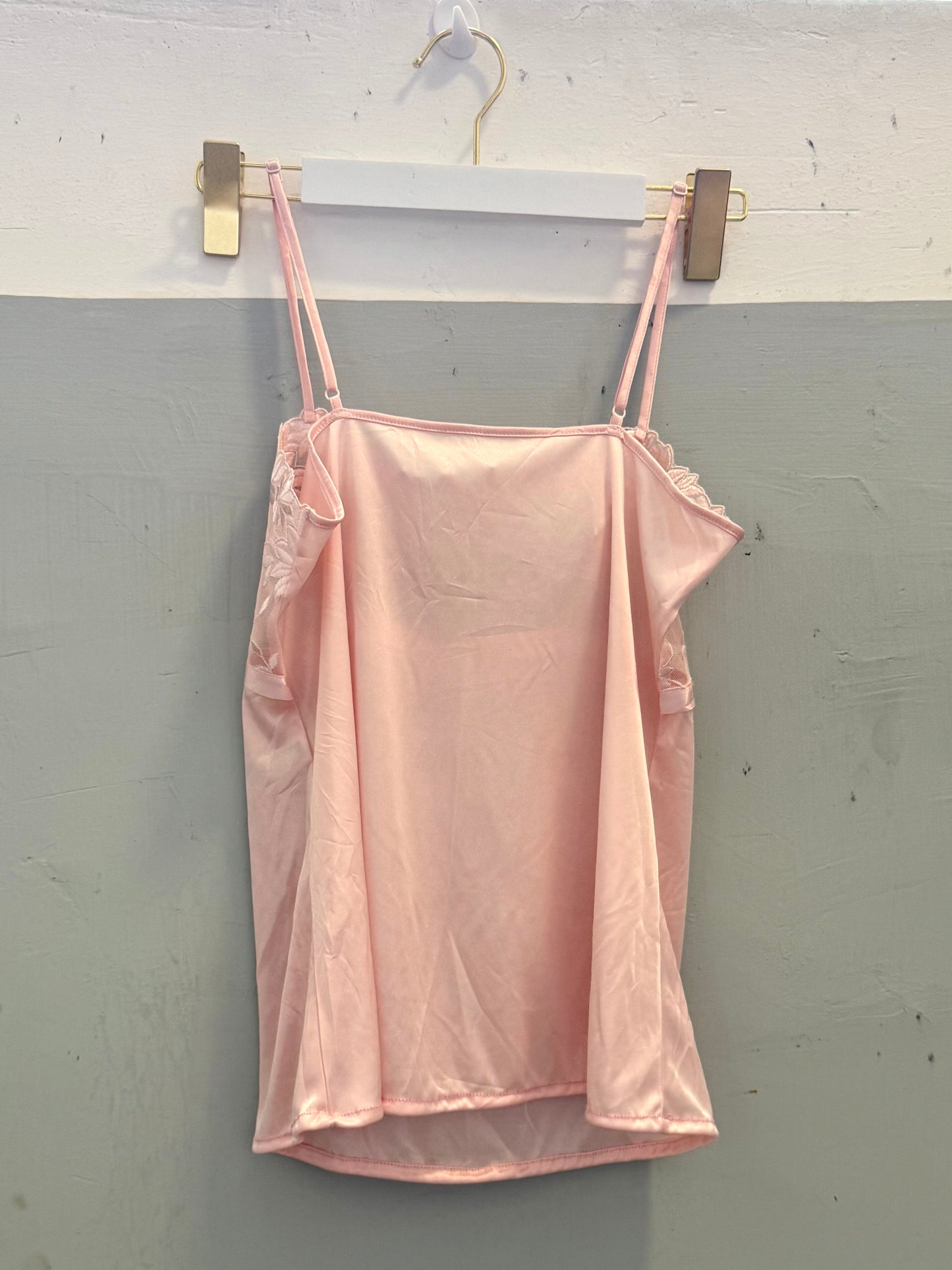 Baby Pink Floral Lace Cami Top