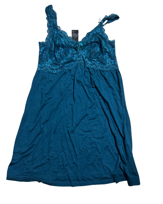 Blue Lace Detailed Dress