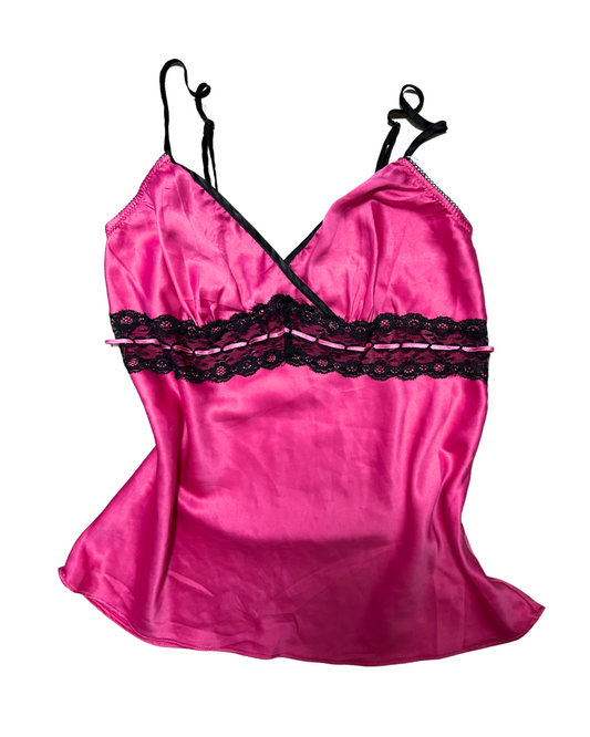 Hot Pink Lace Cami Tank Top