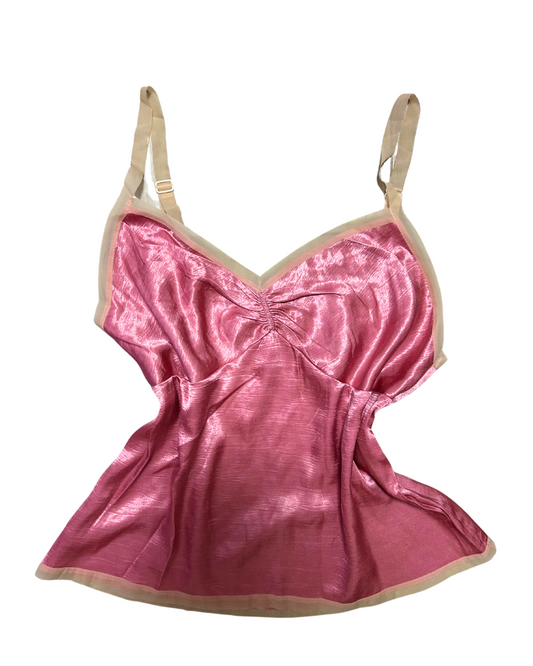 Silver Pink Cami Tank Top