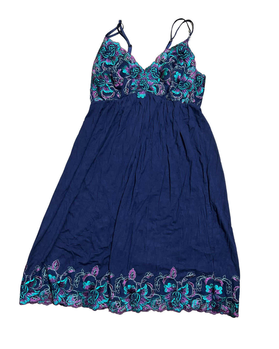 Dark Blue Floral Dress