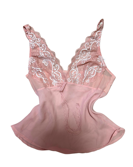 Pink V-neck Cami Tank Top