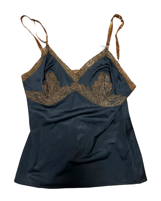 Black and Brown Cami Tank Top