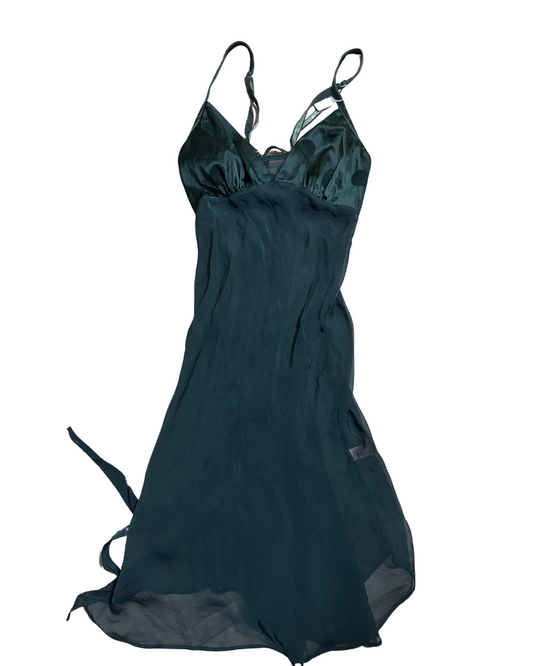 Dark Green Polka Dot Dress