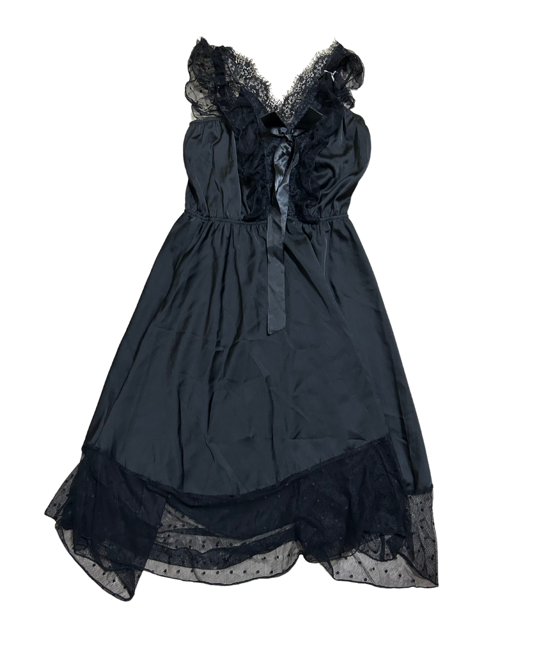 Black Lace V-Neck Dress