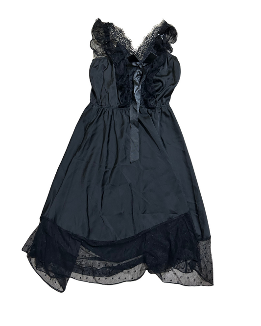 Black Lace V-Neck Dress