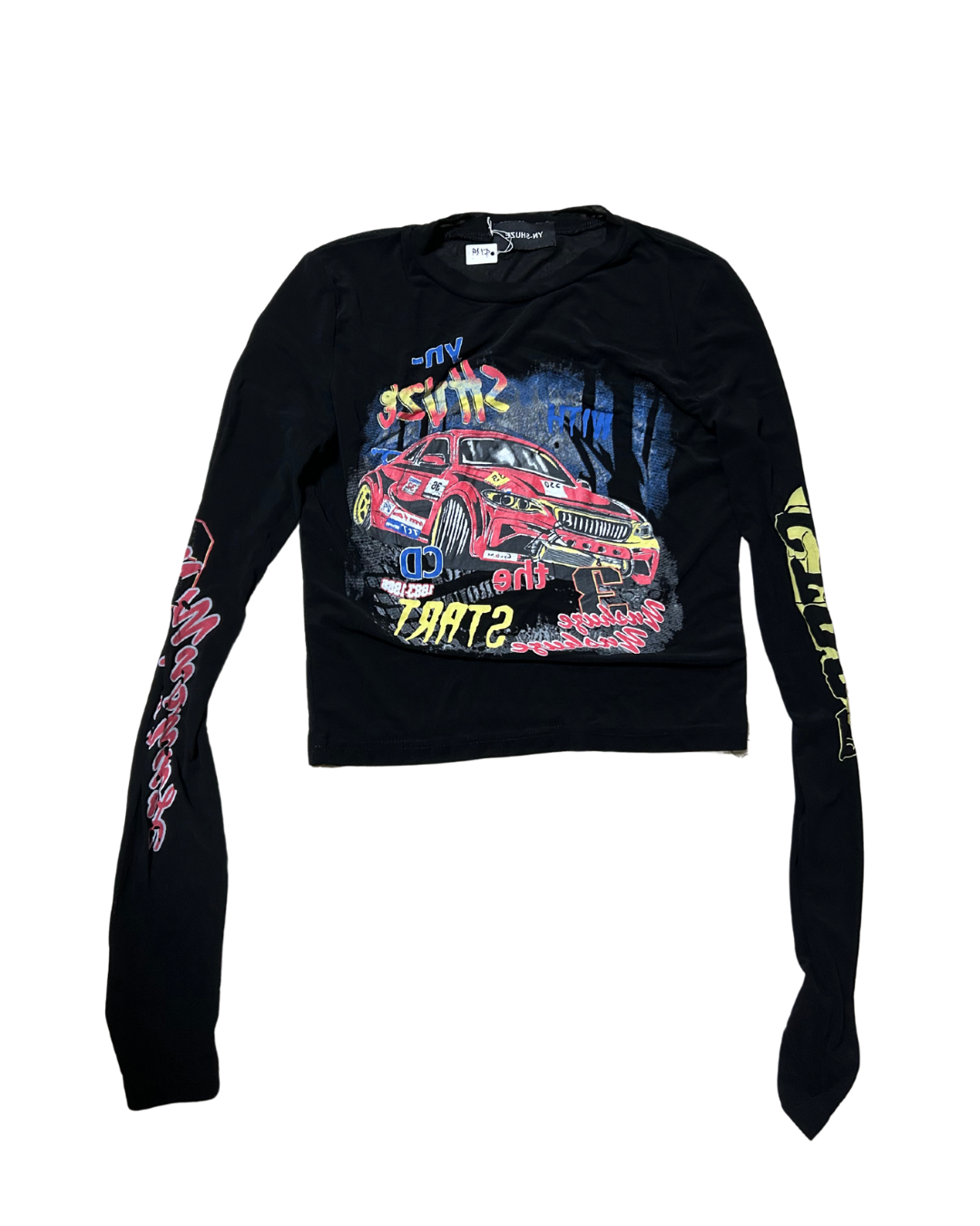 Black Long Sleeve Transparency Top