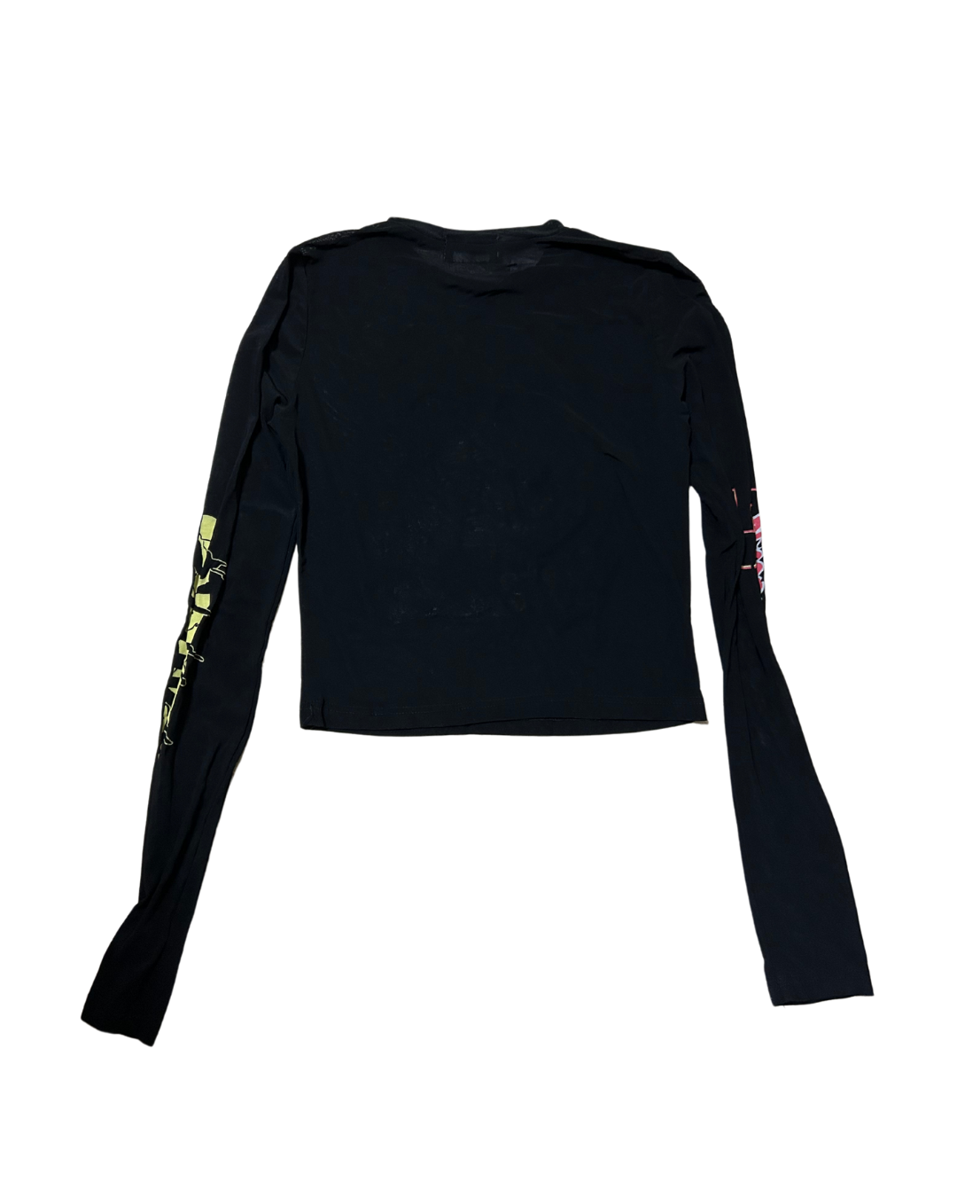 Black Long Sleeve Transparency Top