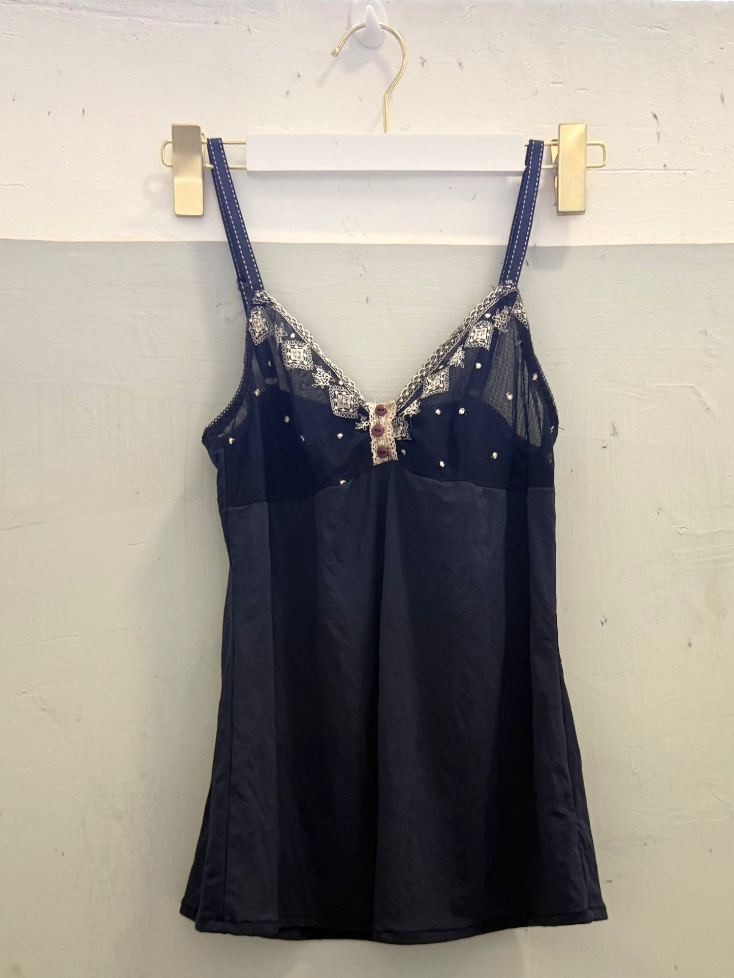 Dark Blue Bohemian Style Cami Top